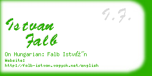 istvan falb business card